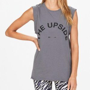 The Upside Vintage Muscle Tank in Charcoal Gray